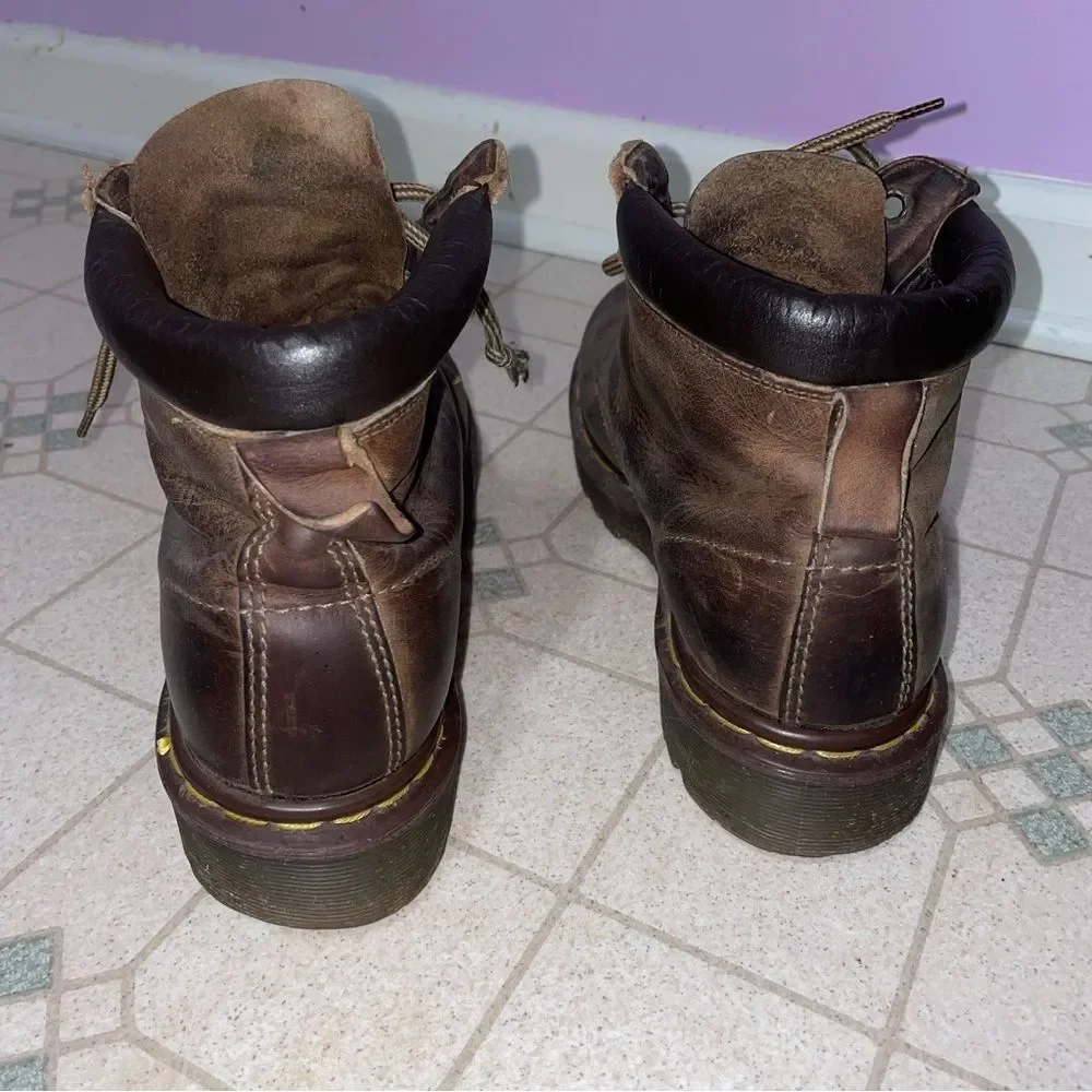 Vintage Dr Martens 939 Ben Boots Brown Leather Made In England Men Sz 8 UK 9 US